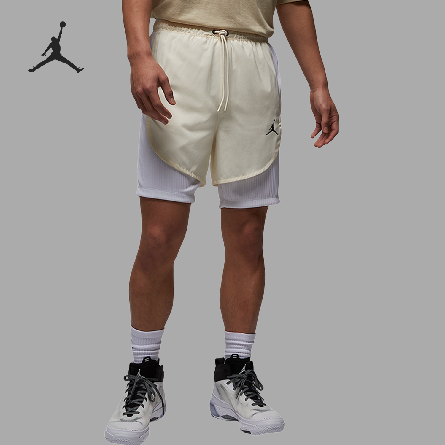 Nike/耐克正品JORDAN男士系带经典透气运动短裤DZ0574-110