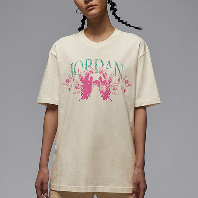 Nike/耐克正品JORDAN女士休闲宽松蝴蝶经典时尚短袖IB7032-133