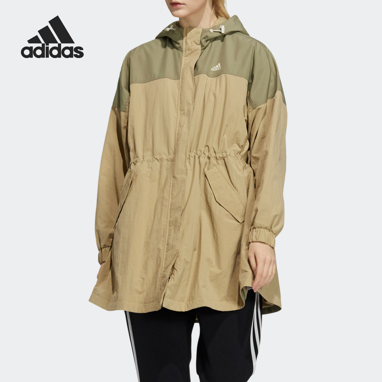 Adidas/阿迪达斯正品 W PRSVE COAT 女子连帽运动外套 H29539
