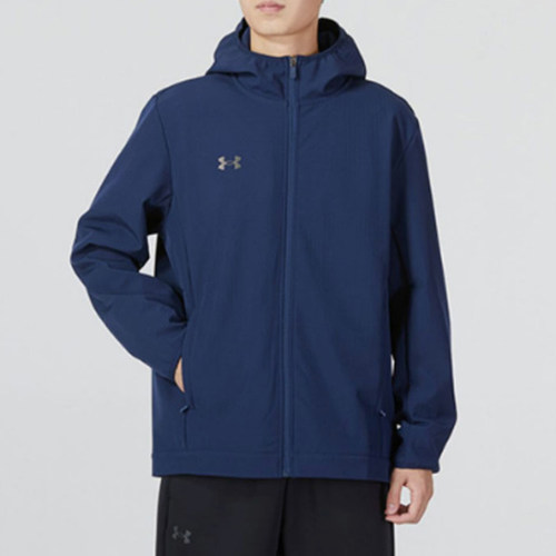 UA/安德玛正品新款男士梭织连帽宽松拉链夹克外套22600401-408