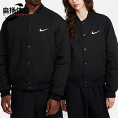 耐克正品 时尚 休闲新款 Nike 男女宽松立领运动夹克外套FJ9154 010