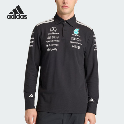 Adidas/阿迪达斯官方正品新款女士运动休闲时尚长袖Polo衫KE5514
