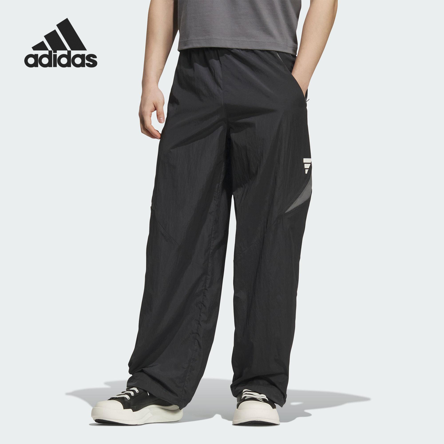 Adidas/阿迪达斯官方正品2025夏季款男士运动梭织宽松长裤KB5953