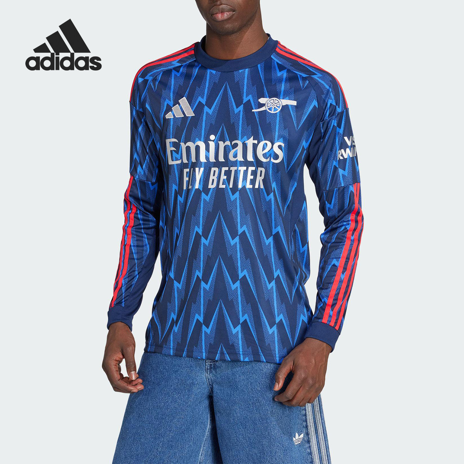 Adidas/阿迪达斯官方正品ARSENAL 25/26男士足球长袖球衣JI9525