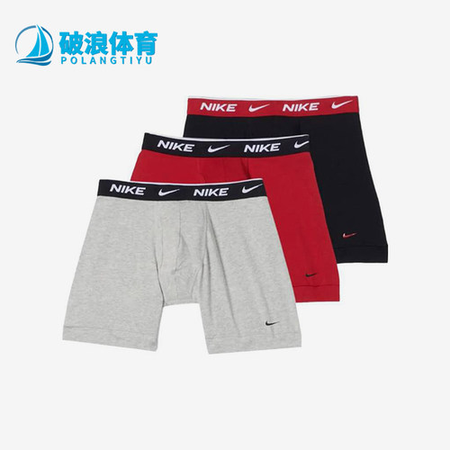 Nike/耐克正品时尚男士字母印花经典松紧腰平角内裤KE1107-012