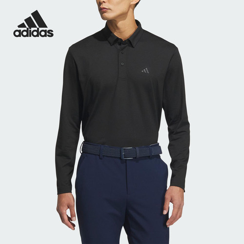 Adidas/阿迪达斯官方正品春秋男士针织高尔夫长袖POLO衫JM7116