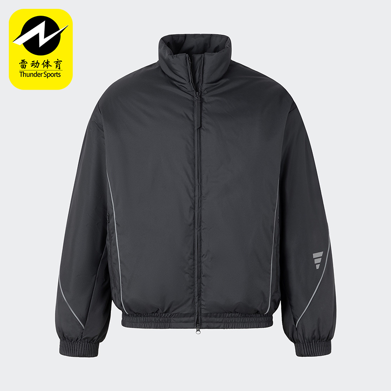 阿迪达斯男士休闲立领保暖棉服