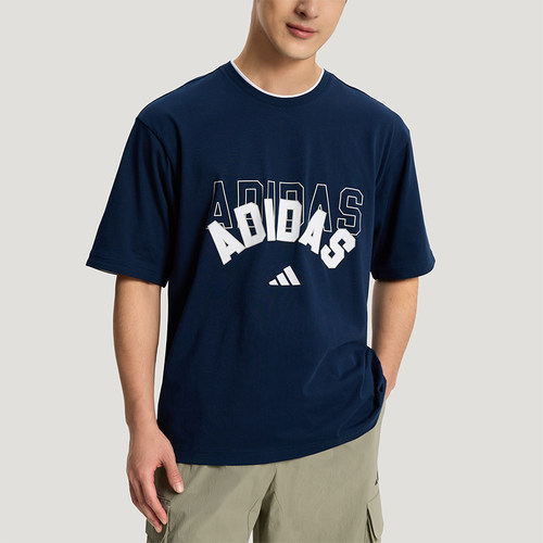 Adidas/阿迪达斯正品U 2IN1 T-SHIRT男女二合一经典短袖T恤KX0515
