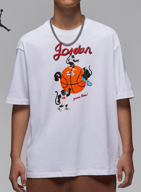 Nike/耐克正品JORDAN男士篮球运动印花宽松短袖HM4899-100