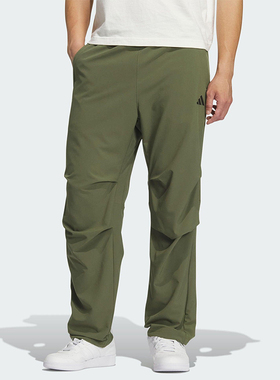 Adidas/阿迪达斯正品2025男士透气梭织运动休闲户外长裤KH3763