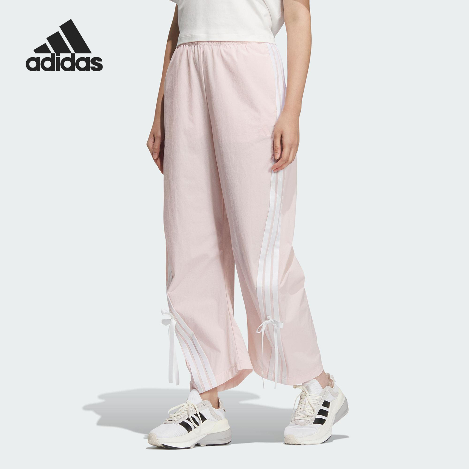 Adidas/阿迪达斯官方正品2025春季新款女士休闲梭织长裤JY7667