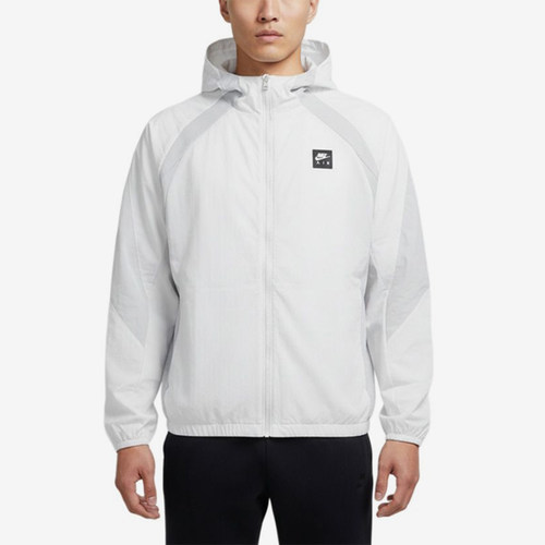 Nike/耐克正品AirWVNJKT新款男白灰色经典连帽夹克外套HJ0635-009