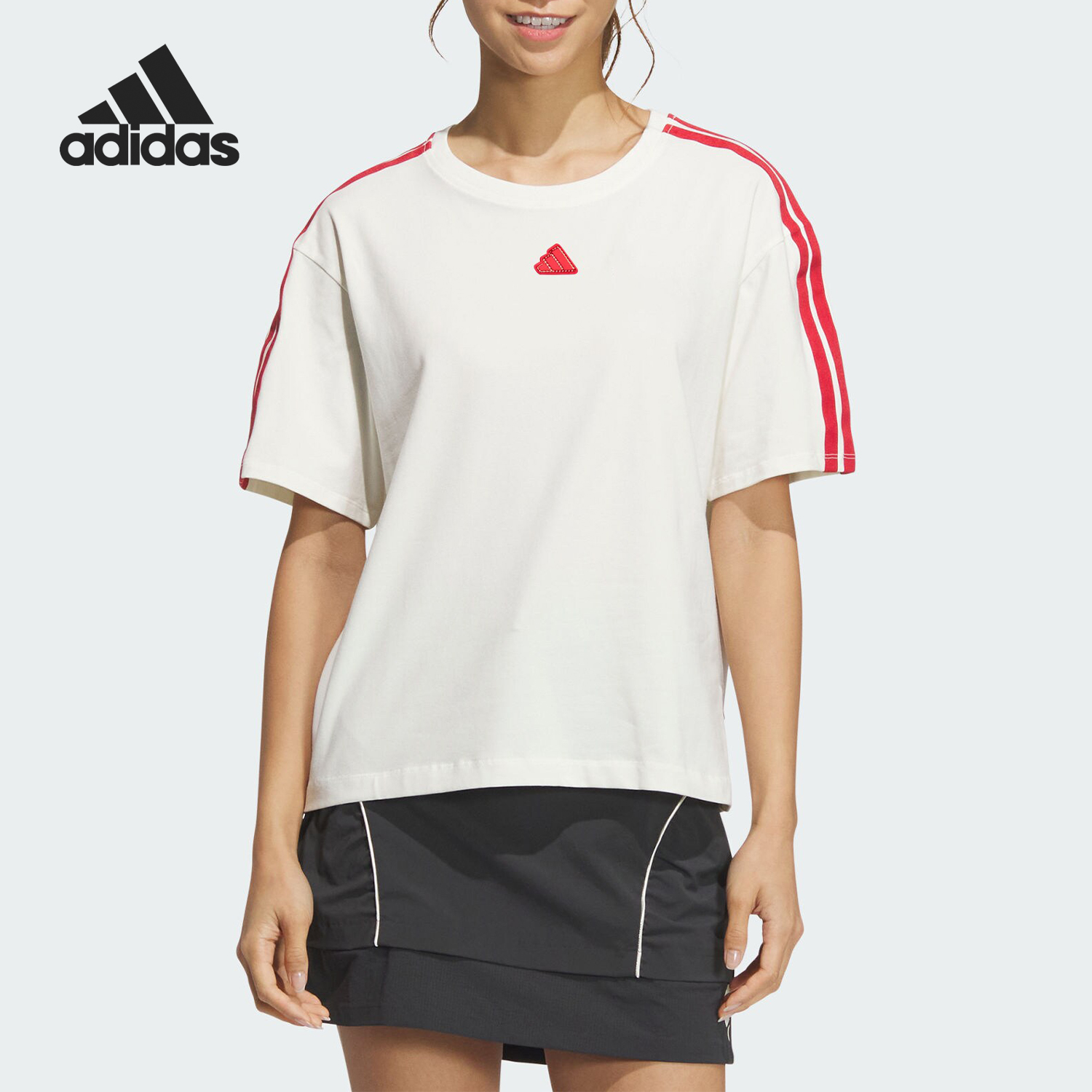 Adidas/阿迪达斯正品CW SS TEE女士运动宽松短袖T恤JW6664