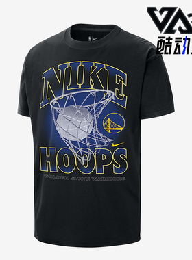Nike/耐克正品NBA男士字母印花复古针织经典短袖T恤HQ1281-010