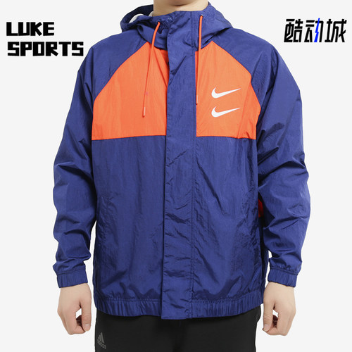 Nike/耐克正品Sportswear Swoosh男士运动防风梭织夹克CJ4889-455