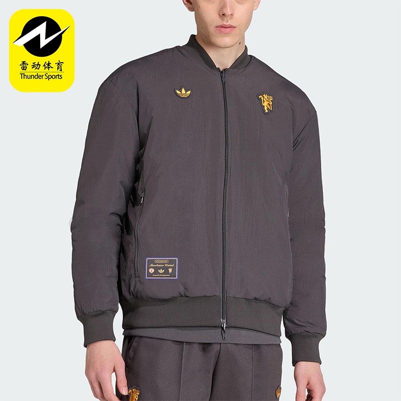 Adidas/阿迪达斯正品三叶草男士运动保暖双面穿立领棉服JN2831