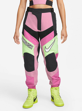 Nike/耐克正品AMBUSH女士休闲运动拼接摩托时尚长裤CW8001-623