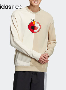 Adidas/阿迪达斯官方正品NEO芝麻街联名男女运动休闲卫衣HM9944