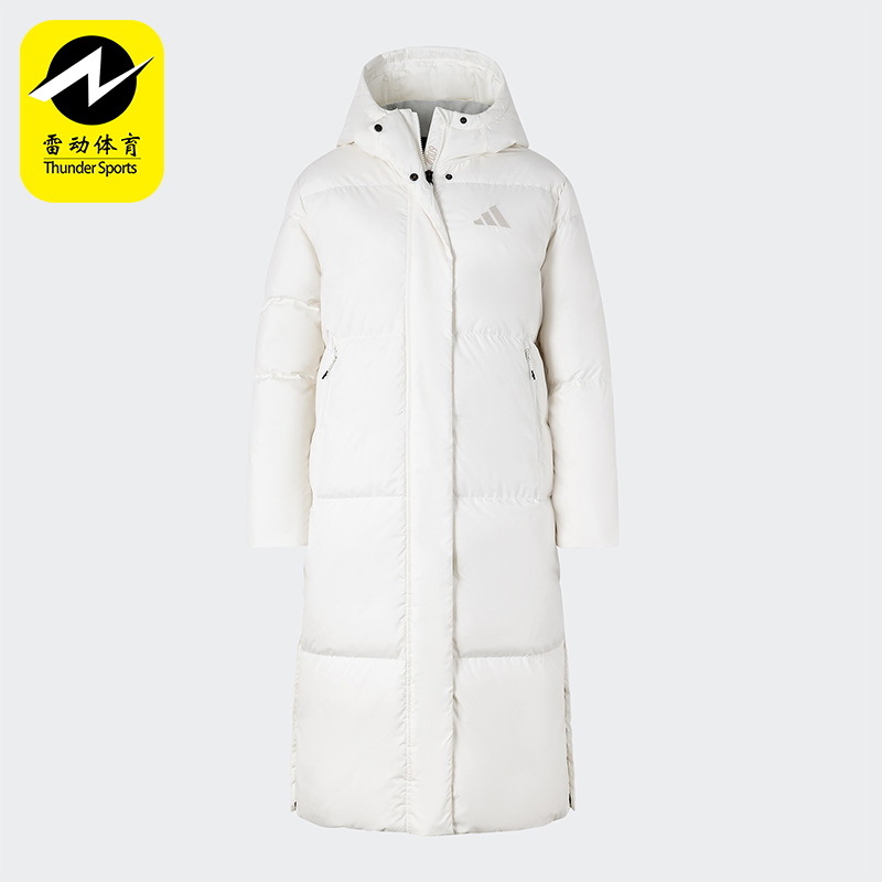 Adidas/阿迪达斯正品新款女士简约超轻保暖长款羽绒服JV6196