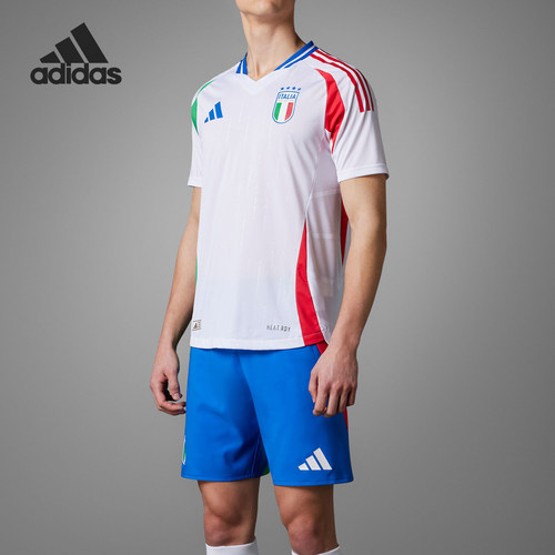 Adidas/阿迪达斯官方正品当季新款男士V领透气足球T恤球衣IN0659