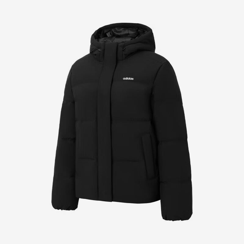 阿迪达斯女士连帽羽绒服外套