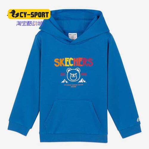 Skechers/斯凯奇正品春季新款小童运动套头卫衣L320K172-00EK