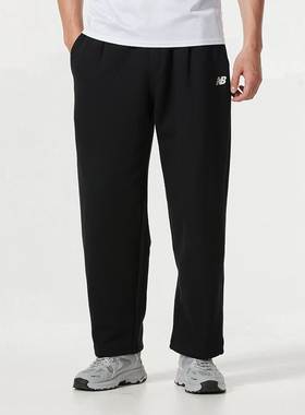 New Balance/NB正品新款男子加绒针织直筒运动长裤MLE41321-BK