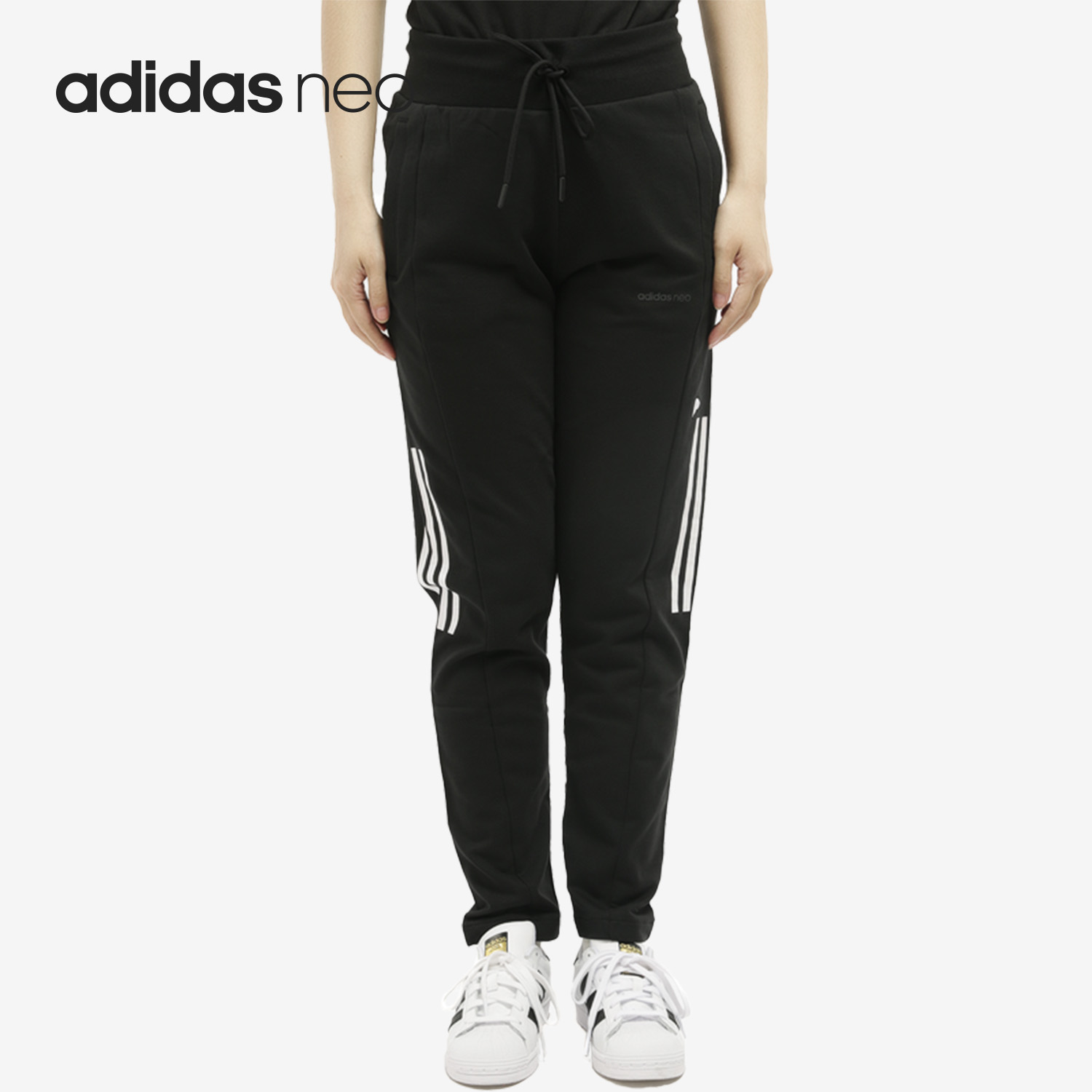 阿迪达斯收口针织长裤