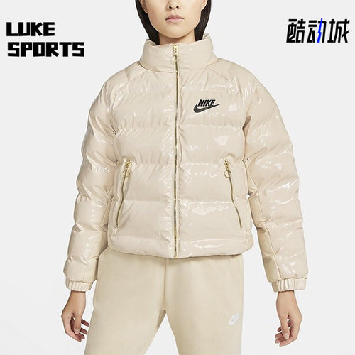耐克女子休闲保暖短款棉服