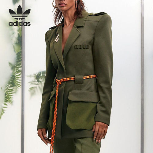 Adidas阿迪达斯正品IVY PARK女士肩章单排扣运动茄克/外套IL8882