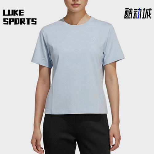 Adidas/阿迪达斯正品套头运动圆领休闲舒适经典轻便短袖T恤KS5325