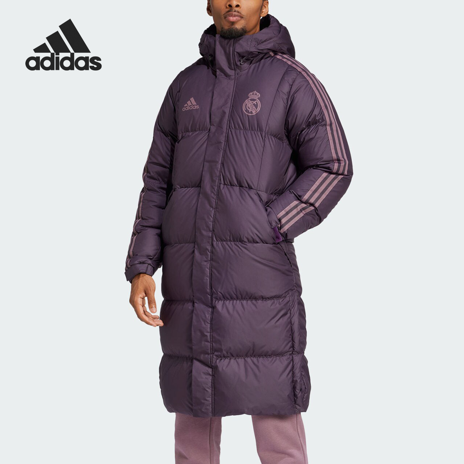 Adidas/阿迪达斯官方正品REAL SZN DW CT男士连帽羽绒服IT3783