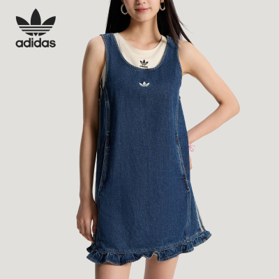 Adidas/阿迪达斯官方正品三叶草女士舒适时尚无袖连衣裙KY8323