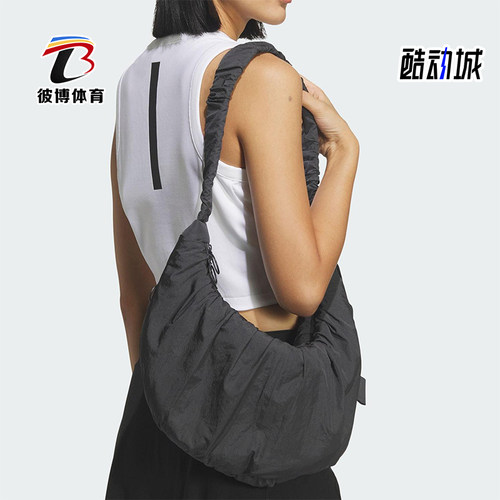 Adidas/阿迪达斯正品2026年春季女士经典运动收纳便携挎包JZ2143