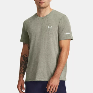 跑步圆领针织健身训练短恤T恤1375692 运动男士 504 安德玛正品