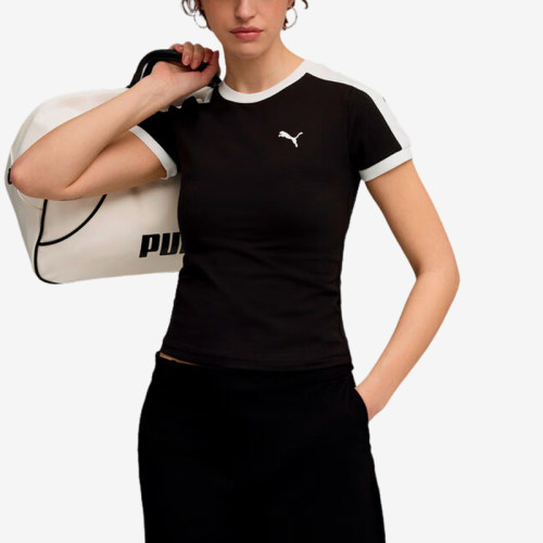 Puma/彪马正品T7 Slim Tee女士套头透气针织圆领短袖635876-01