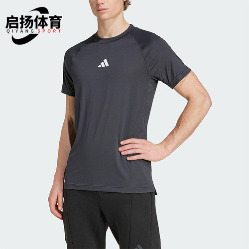Adidas/阿迪达斯正品2025男士健身圆领经典训练运动短袖JY9511