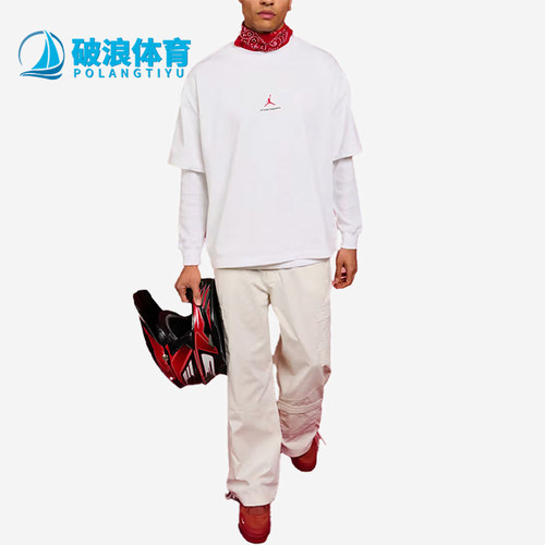Nike/耐克正品JORDAN男士柔软印花运动圆领透气短袖T恤HQ1737-100