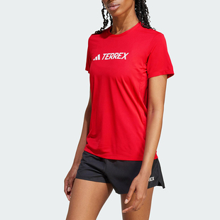 女士户外凉爽运动休闲经典 Adidas 阿迪达斯正品 夏季 T恤JI9230 短袖