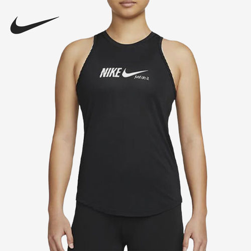 Nike耐克正品Dri-FIT One女字母印花圆领吊带背心DM7368-010