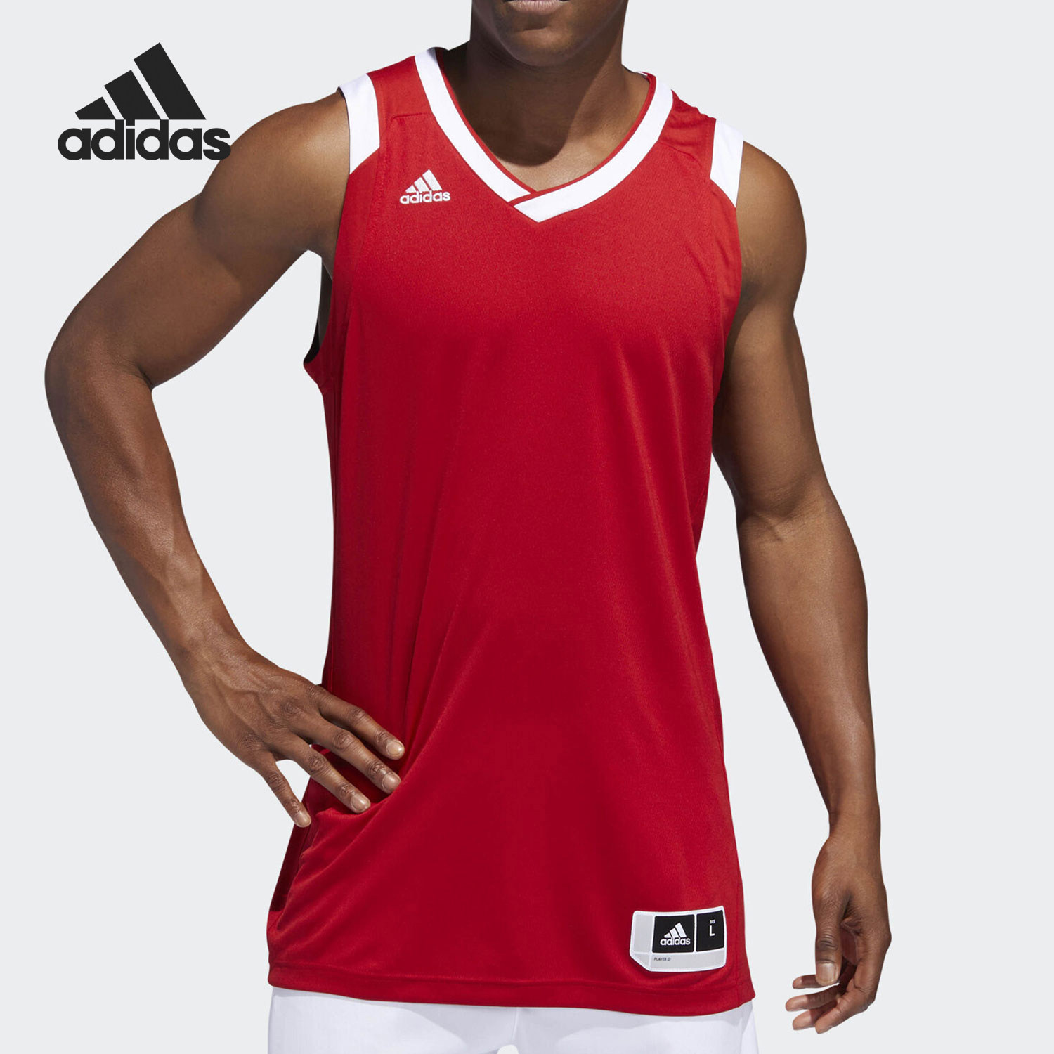 Adidas/阿迪达斯正品夏季男士针织吸湿排汗运动篮球T恤背心BQ7767