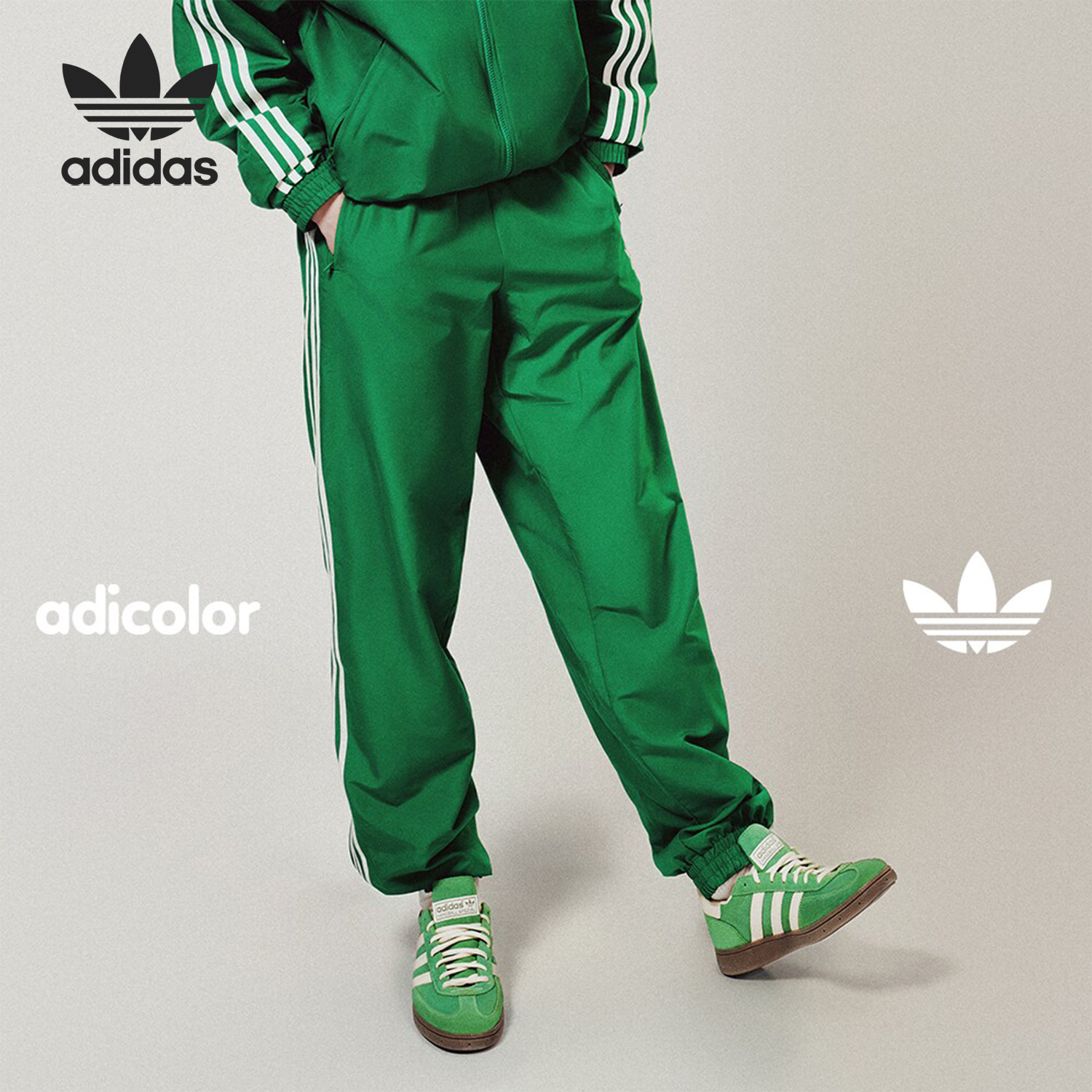 Adidas/阿迪达斯三叶草男士梭织运动时尚训练长裤IT2502