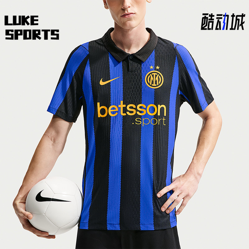 Nike/耐克正品Aero-FIT球員版男士条纹运动足球T恤II2736-409