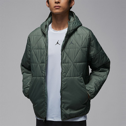 Nike/耐克正品JORDAN男士休闲运动连帽保暖梭织棉服FZ3163-351