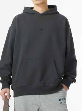 New Balance/NB正品新款男子户外休闲连帽卫衣套头衫AMT41325-ACK