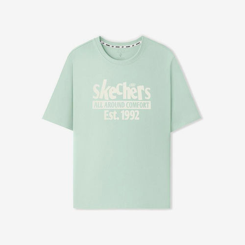 Skechers/斯凯奇正品夏季款男女同款透气针织短袖T恤衫L225U144