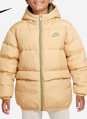 Nike/耐克正品当季新款大童运动保暖连帽羽绒服DZ9965-252