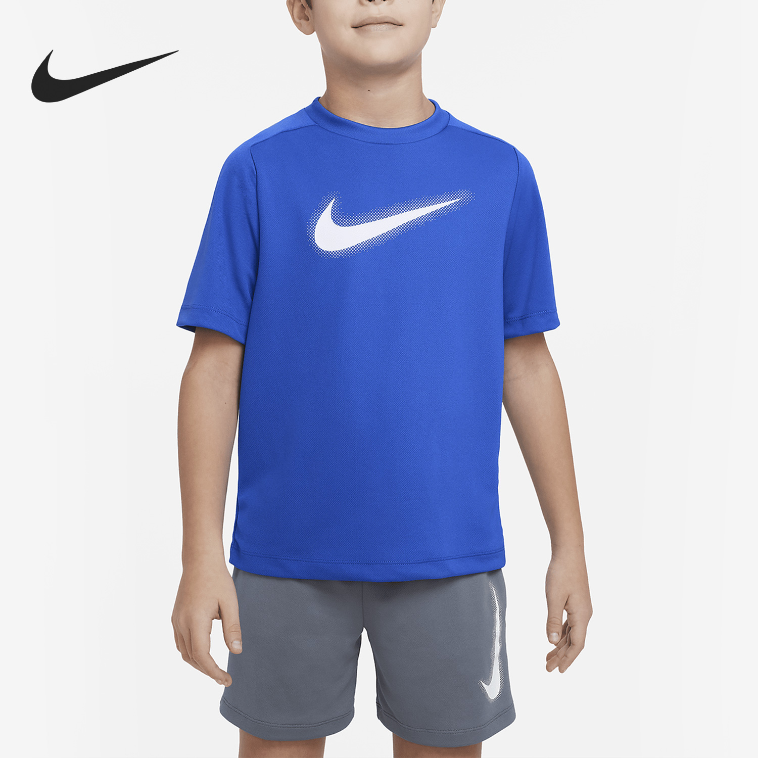 Nike/耐克正品DRI-FIT大童印花训练透气短袖T恤DX5386-480