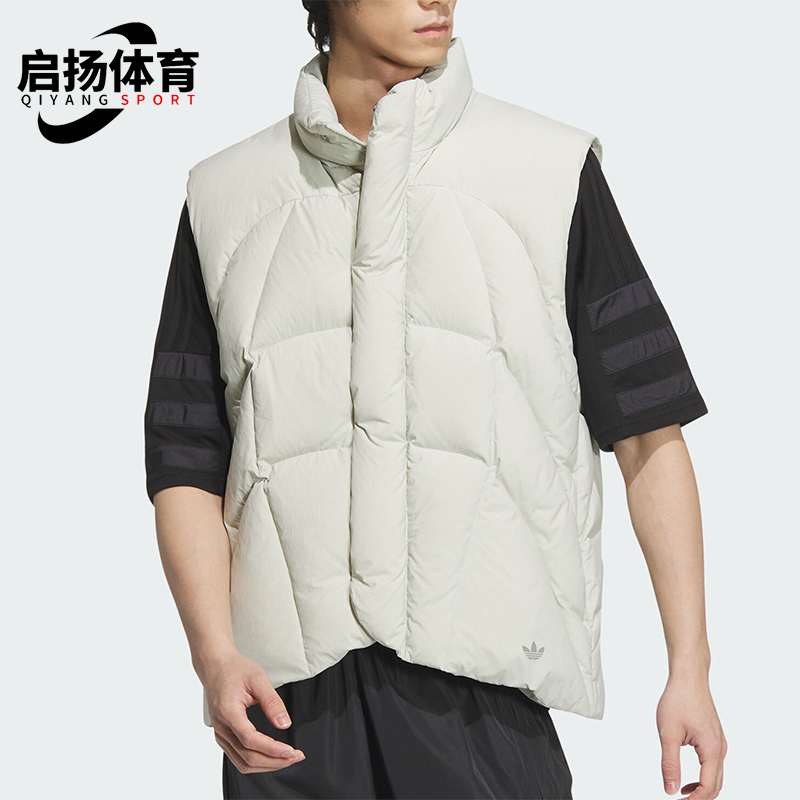 阿迪达斯男士宽松保暖羽绒马甲