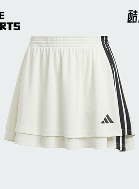 Adidas/阿迪达斯正品女士元气风简约经典休闲短裙小白裙JY7634